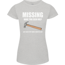 Missing Hammer Funny Carpenter DIY Builder Womens Petite Cut T-Shirt Sports Grey