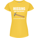 Missing Hammer Funny Carpenter DIY Builder Womens Petite Cut T-Shirt Yellow