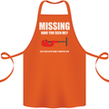 Missing Pipe Cutter Funny Plumer DIY Cotton Apron 100% Organic Orange