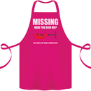 Missing Pipe Cutter Funny Plumer DIY Cotton Apron 100% Organic Pink