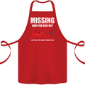 Missing Pipe Cutter Funny Plumer DIY Cotton Apron 100% Organic Red