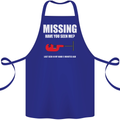 Missing Pipe Cutter Funny Plumer DIY Cotton Apron 100% Organic Royal Blue