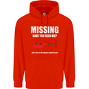 Missing Pipe Cutter Funny Plumer DIY Mens 80% Cotton Hoodie Bright Red