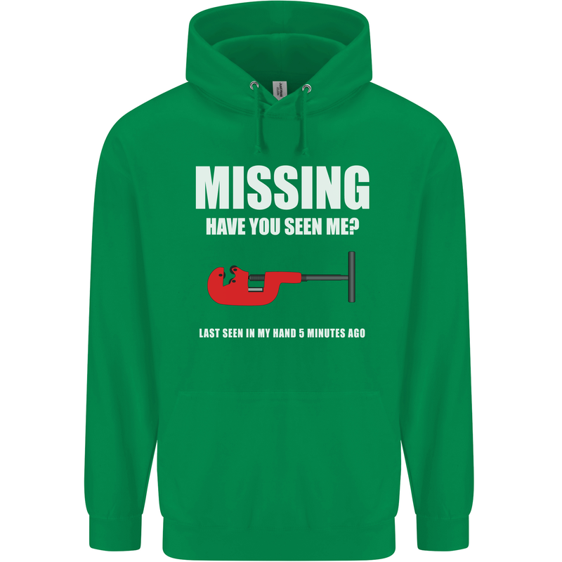 Missing Pipe Cutter Funny Plumer DIY Mens 80% Cotton Hoodie Irish Green