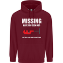 Missing Pipe Cutter Funny Plumer DIY Mens 80% Cotton Hoodie Maroon