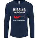 Missing Pipe Cutter Funny Plumer DIY Mens Long Sleeve T-Shirt Navy Blue
