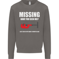 Missing Pipe Cutter Funny Plumer DIY Mens Sweatshirt Jumper Charcoal