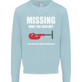Missing Pipe Cutter Funny Plumer DIY Mens Sweatshirt Jumper Light Blue