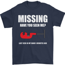 Missing Pipe Cutter Funny Plumer DIY Mens T-Shirt Cotton Gildan Navy Blue