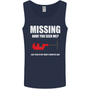 Missing Pipe Cutter Funny Plumer DIY Mens Vest Tank Top Navy Blue