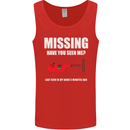 Missing Pipe Cutter Funny Plumer DIY Mens Vest Tank Top Red