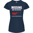 Missing Pipe Cutter Funny Plumer DIY Womens Petite Cut T-Shirt Navy Blue