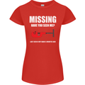 Missing Pipe Cutter Funny Plumer DIY Womens Petite Cut T-Shirt Red
