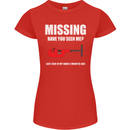 Missing Pipe Cutter Funny Plumer DIY Womens Petite Cut T-Shirt Red