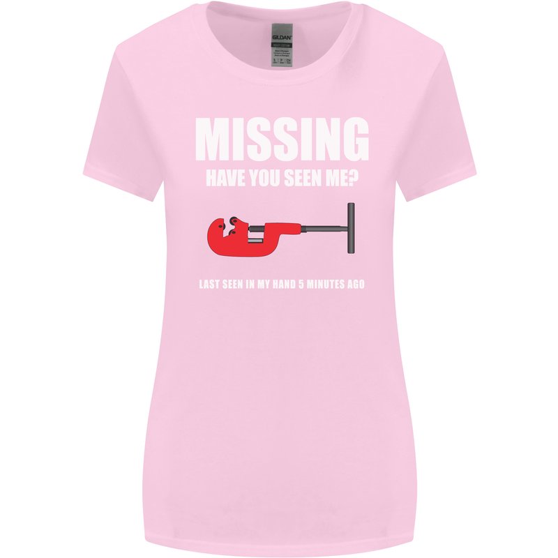Missing Pipe Cutter Funny Plumer DIY Womens Wider Cut T-Shirt Light Pink