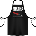 Missing Screwdriver Funny Carpenter DIY Cotton Apron 100% Organic Black