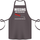 Missing Screwdriver Funny Carpenter DIY Cotton Apron 100% Organic Dark Grey