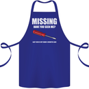 Missing Screwdriver Funny Carpenter DIY Cotton Apron 100% Organic Royal Blue