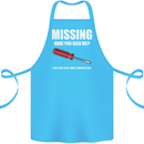 Missing Screwdriver Funny Carpenter DIY Cotton Apron 100% Organic Turquoise