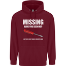Missing Screwdriver Funny Carpenter DIY Mens 80% Cotton Hoodie Maroon
