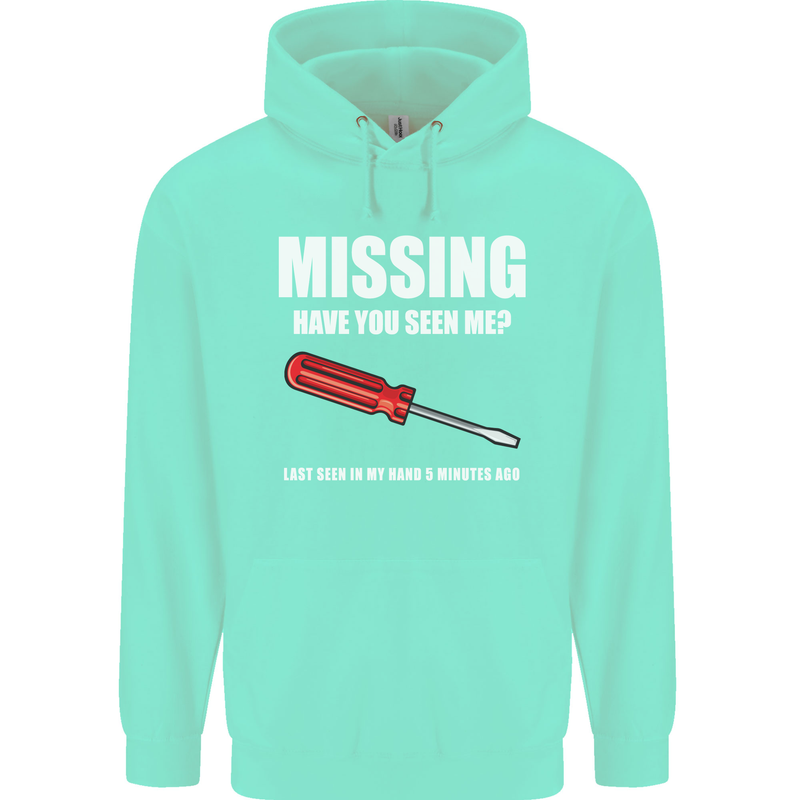 Missing Screwdriver Funny Carpenter DIY Mens 80% Cotton Hoodie Peppermint