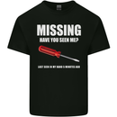 Missing Screwdriver Funny Carpenter DIY Mens Cotton T-Shirt Tee Top Black