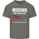 Missing Screwdriver Funny Carpenter DIY Mens Cotton T-Shirt Tee Top Charcoal
