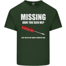Missing Screwdriver Funny Carpenter DIY Mens Cotton T-Shirt Tee Top Forest Green