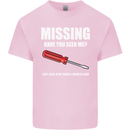 Missing Screwdriver Funny Carpenter DIY Mens Cotton T-Shirt Tee Top Light Pink