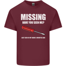Missing Screwdriver Funny Carpenter DIY Mens Cotton T-Shirt Tee Top Maroon