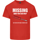 Missing Screwdriver Funny Carpenter DIY Mens Cotton T-Shirt Tee Top Red