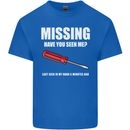 Missing Screwdriver Funny Carpenter DIY Mens Cotton T-Shirt Tee Top Royal Blue