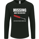 Missing Screwdriver Funny Carpenter DIY Mens Long Sleeve T-Shirt Black