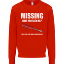Missing Screwdriver Funny Carpenter DIY Mens Sweatshirt Jumper Bright Red