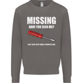 Missing Screwdriver Funny Carpenter DIY Mens Sweatshirt Jumper Charcoal
