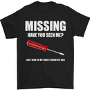Missing Screwdriver Funny Carpenter DIY Mens T-Shirt Cotton Gildan Black