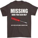Missing Screwdriver Funny Carpenter DIY Mens T-Shirt Cotton Gildan Dark Chocolate