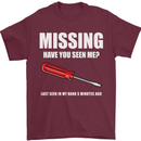 Missing Screwdriver Funny Carpenter DIY Mens T-Shirt Cotton Gildan Maroon