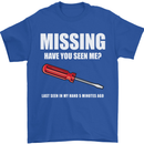 Missing Screwdriver Funny Carpenter DIY Mens T-Shirt Cotton Gildan Royal Blue