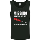 Missing Screwdriver Funny Carpenter DIY Mens Vest Tank Top Black