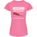 Missing Screwdriver Funny Carpenter DIY Womens Petite Cut T-Shirt Azalea