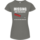 Missing Screwdriver Funny Carpenter DIY Womens Petite Cut T-Shirt Charcoal