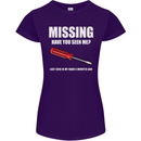 Missing Screwdriver Funny Carpenter DIY Womens Petite Cut T-Shirt Purple