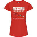Missing Screwdriver Funny Carpenter DIY Womens Petite Cut T-Shirt Red
