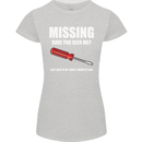 Missing Screwdriver Funny Carpenter DIY Womens Petite Cut T-Shirt Sports Grey
