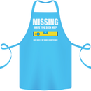 Missing Spirit Level Builder Bricklayer Cotton Apron 100% Organic Turquoise