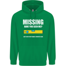 Missing Spirit Level Builder Bricklayer Mens 80% Cotton Hoodie Irish Green