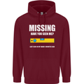 Missing Spirit Level Builder Bricklayer Mens 80% Cotton Hoodie Maroon