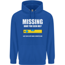 Missing Spirit Level Builder Bricklayer Mens 80% Cotton Hoodie Royal Blue