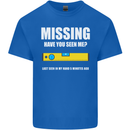 Missing Spirit Level Builder Bricklayer Mens Cotton T-Shirt Tee Top Royal Blue